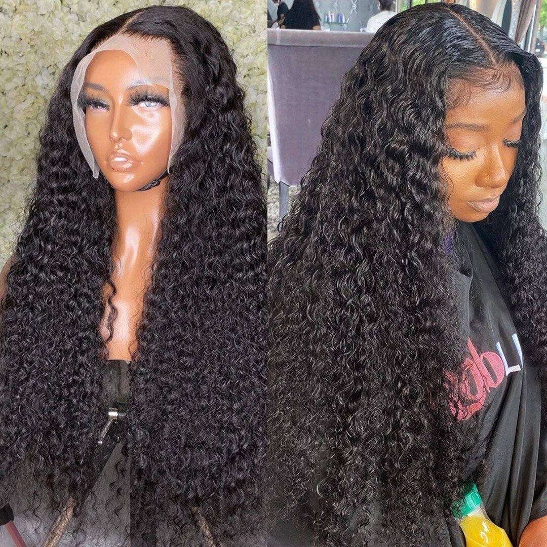 40 Inch Brazilian Curly 13x6 360 Transparent Lace Frontal Human Remy Hair Wigs Loose Deep Wave 4x4 Lace Closure Wigs For Women US Mall Lifes