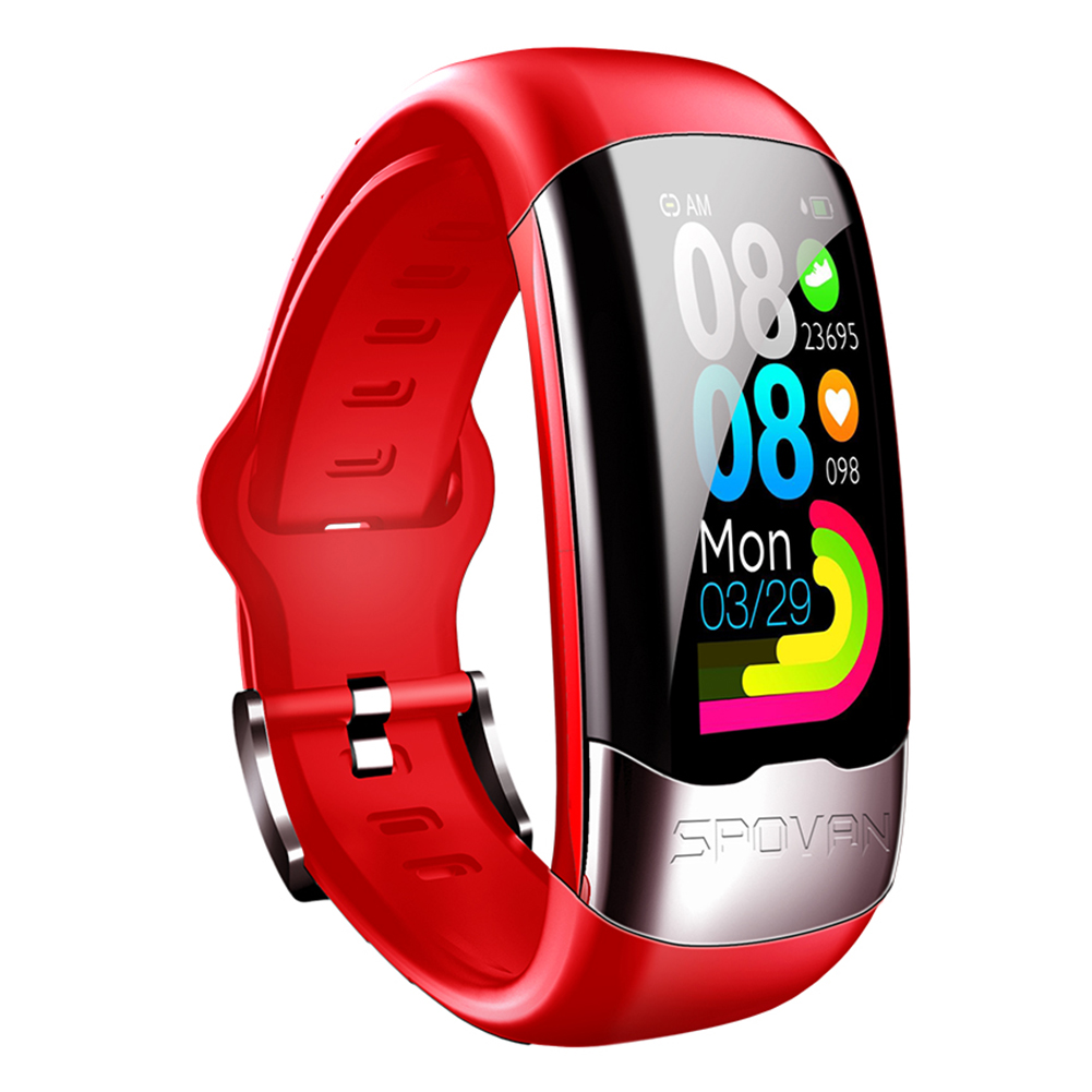 

H02 Smart Fitness Bracelet Sports Watch IP67 ECG+PPG+HRV Heart Rate Monitor, Red, 501 Original