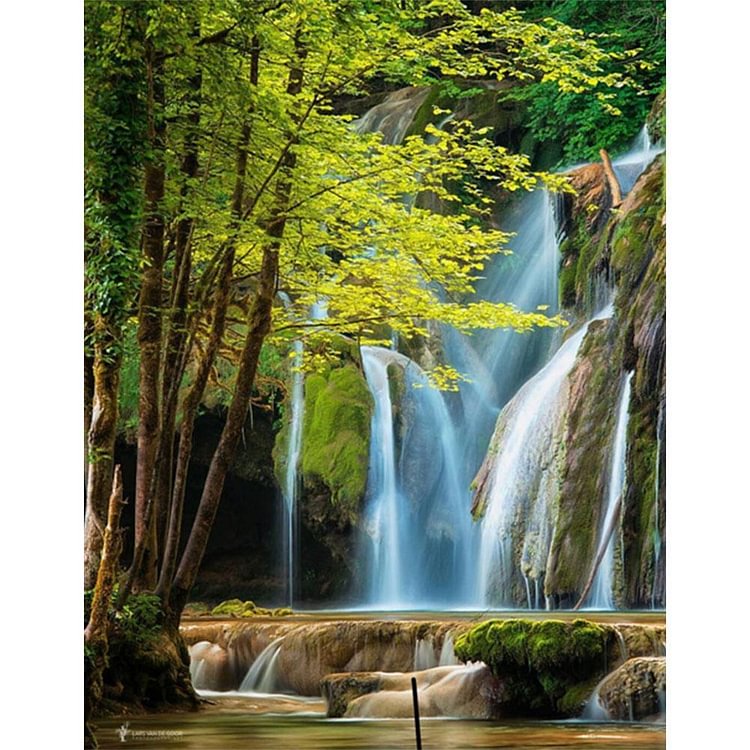 Forest Waterfall - Painting By Numbers - 40x50cm