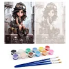 (US Only)Paint By Numbers Kit On Canvas DIY Oil Art Girl on The Suitcase Picture 50x70cm