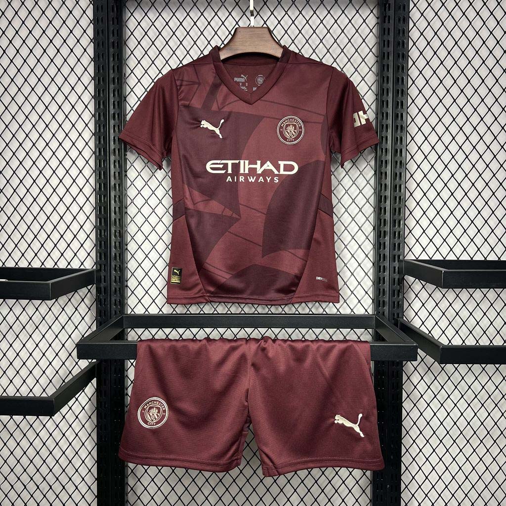 2024-2025 Kids Manchester City Third Away Football Shirt 1:1 Thai Quality