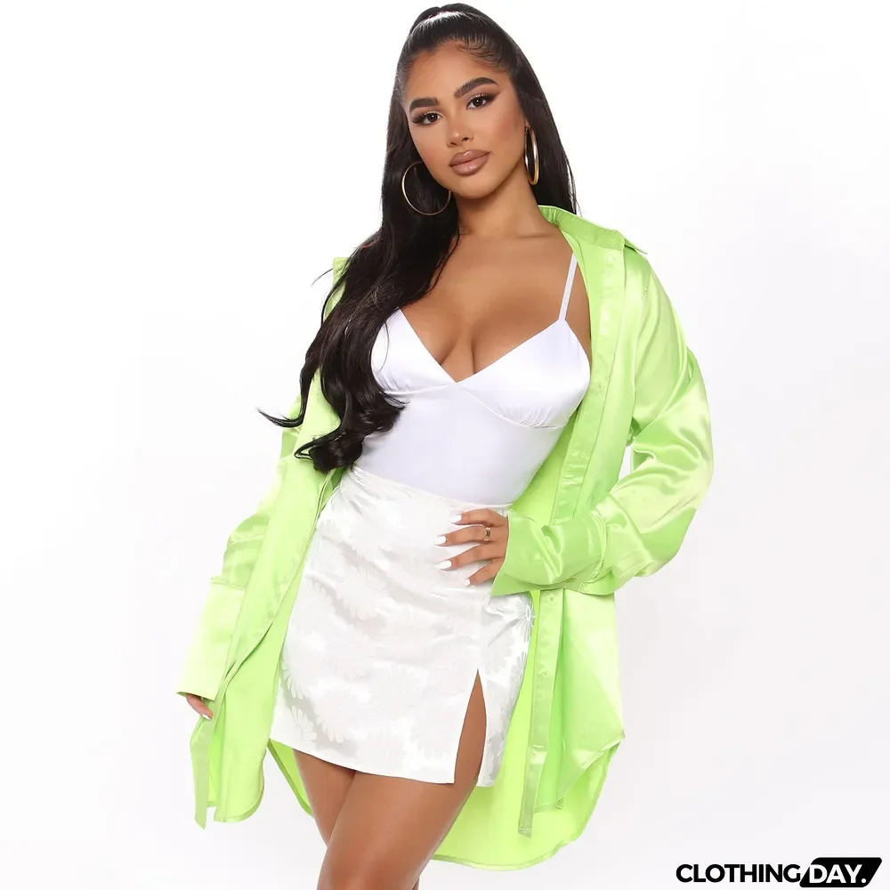 Summer Women Fashion Casual Long-Sleeved Irregular Long Shirt