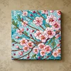 Framed Diamond Painting - Special Shaped - Peach Blossom(25x25cm)
