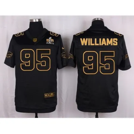Bills #95 Kyle Williams Black Men's Stitched NFL Elite Pro Line Gold Collection Jersey