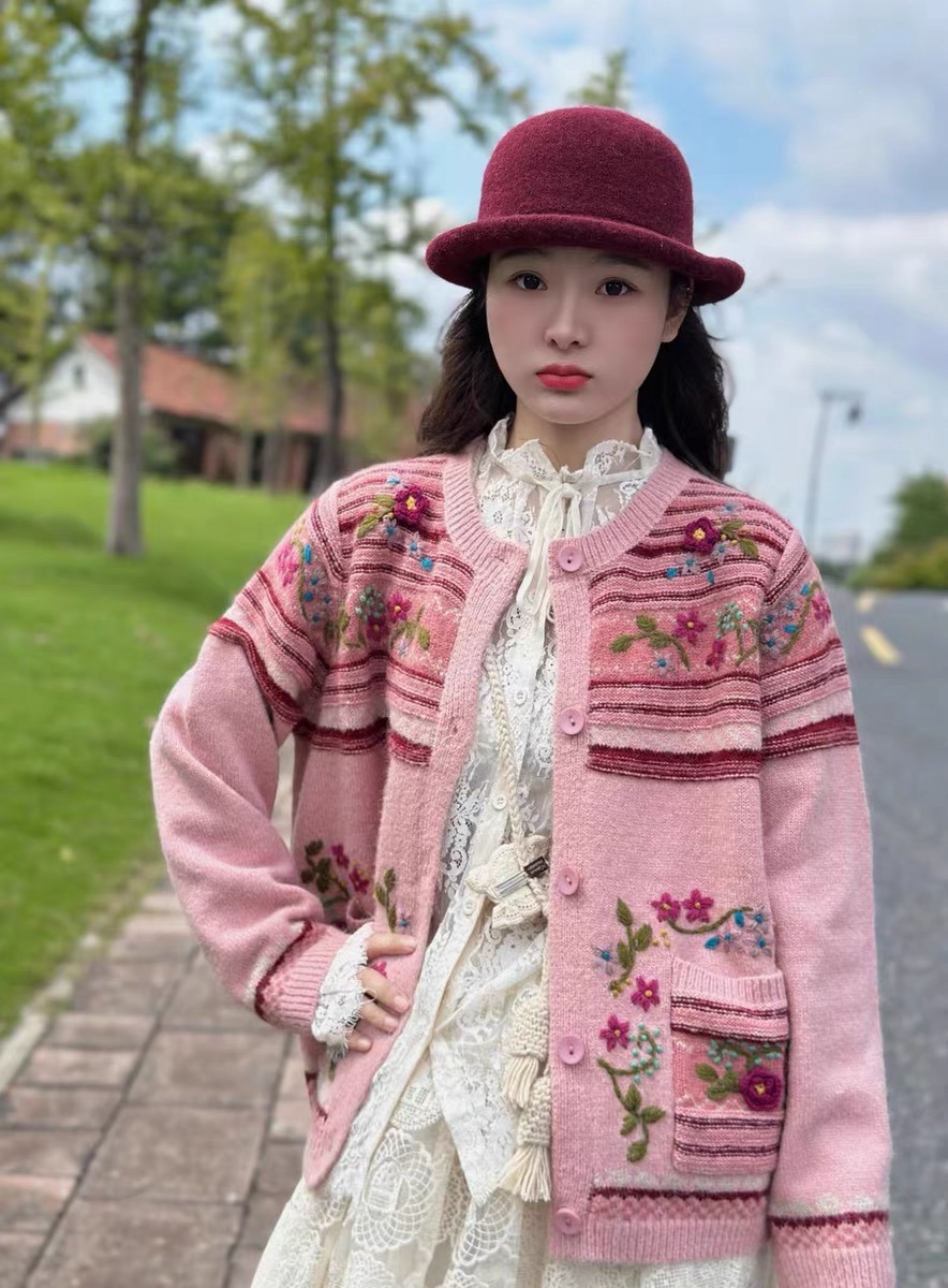 Chicfifth Sweater Women Winter Long Sleeve High Quality Autumn Vintage Top Knitted Cardigan