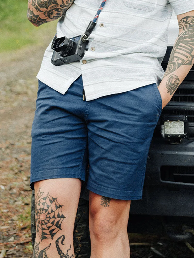 Men's Solid Color Casual Drawstring Shorts in  mildstyles