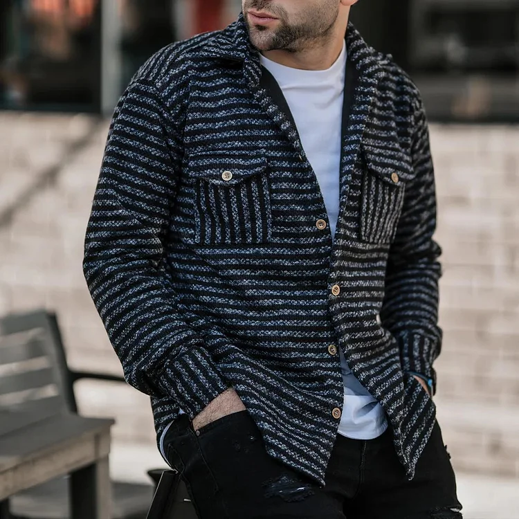 Men's Fashion Plaid Shirt Casual Jacket