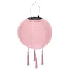 Solar Nylon Lantern Lamp Waterproof Outdoor Hanging Light Festival Decor
