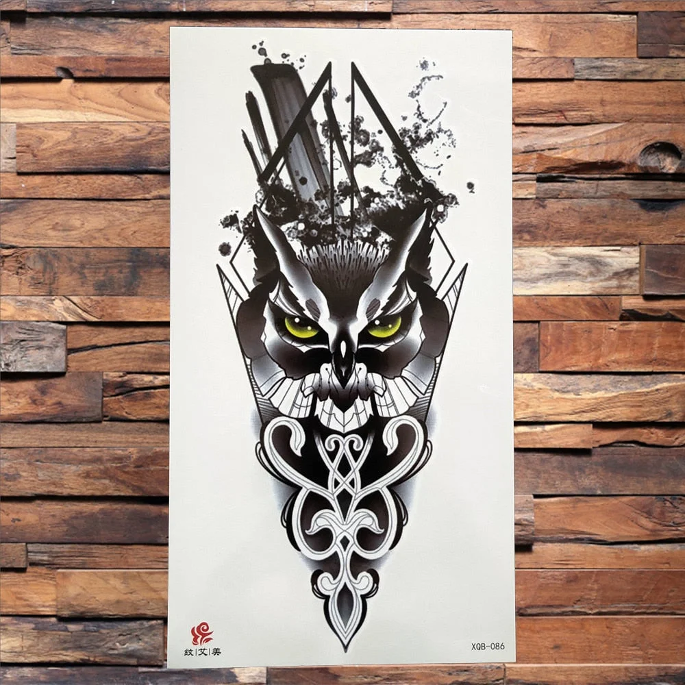 Black Dragon King Temporary Tattoo For Men Women Tree Snake Flower Tattoos Waterproof Unique Sword Flash Fake Tatoos Armbands