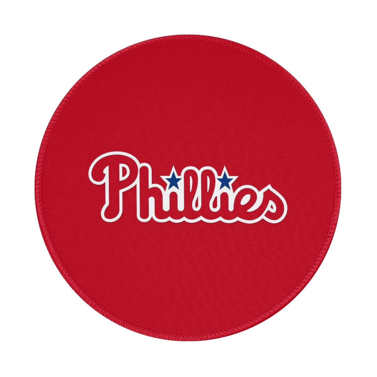 Philadelphia Phillies Word Mark Round Non-Slip Thick Rubber Modern Gaming Mousepad