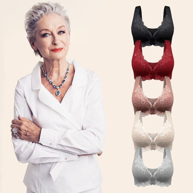 5Pack Soft Touch Push Up Bra for Women,Front Closure 70-85B 