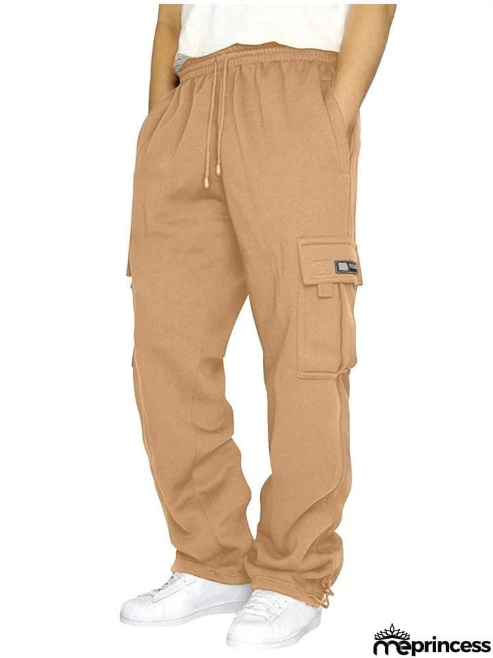 Men's Sports Style Cozy Loose Multi-Pocket Cargo Pants