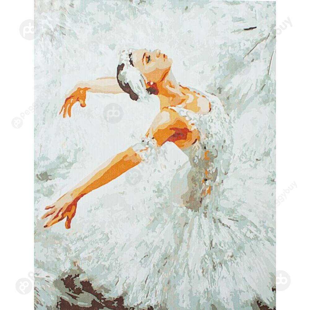 

30*40CM Paint By Numbers-Swan Girl, 501 Original
