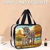 DIY Zebra Diamant Kunst Strass Make-up Tasche Transparent PVC Aufbewahrungspack Geschenk