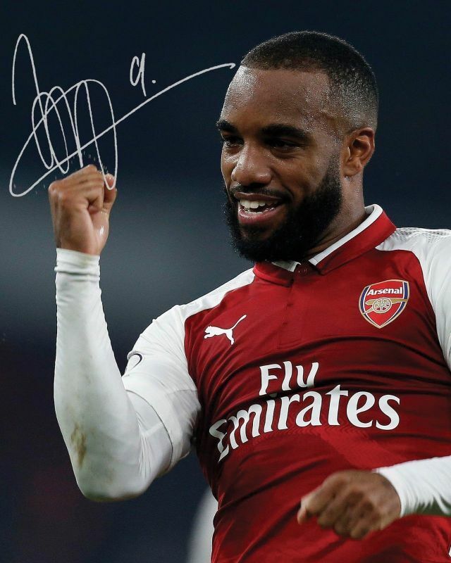 Alexandre Lacazette - Arsenal Autograph Signed Photo Poster painting Print