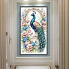 Diamond Painting-DIY Full Round Drill Stained Glass Peacock(70*40 CM)
