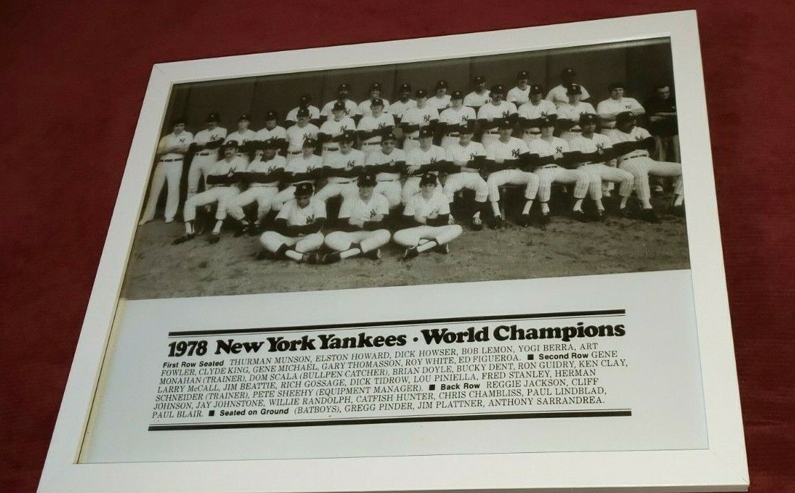 Framed 1978 New York Yankees World Champion Team 11x14 Photo Poster painting Poster NewOld Stock