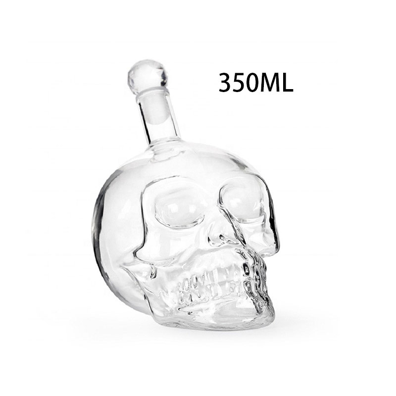 Tegooe Crystal Skull Head Decanter and Shot Glass Set Novelty Whiskey
