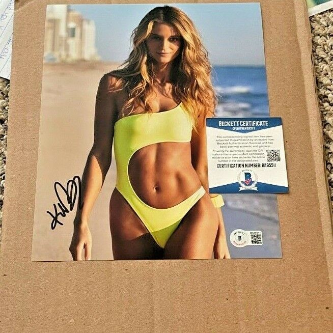 KATE BOCK SIGNED S.I. SWIMSUIT 8X10 Photo Poster painting BECKETT CERTIFIED MODEL #9