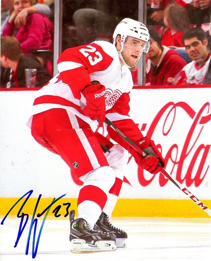 Signed 8x10 BRIAN LASHOFF Detroit Red Wings Photo Poster painting - COA