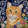 Diamond Painting-DIY Crystal Rhinestone Tabby Cat