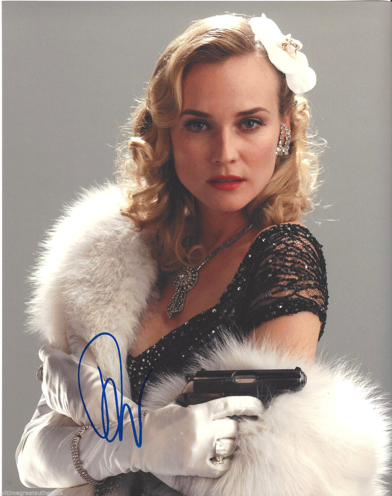 DIANE KRUGER SIGNED AUTHENTIC SEXY 'INGLORIOUS BASTERDS' TROY 8X10 Photo Poster painting C w/COA