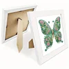 5D DIY Partial Special Shaped Drill Diamond Painting Kit Butterfly Decor With Frame Kit 18x18cm