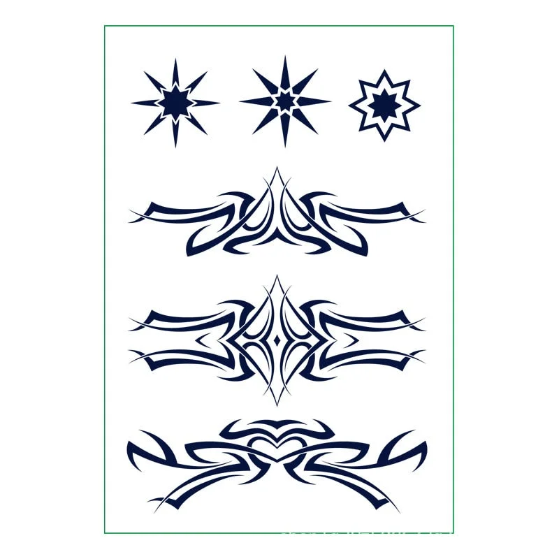 New semi-permanent juice herbal tattoo stickers waterproof long-lasting men and women tattoo text simulation tattoo stickers