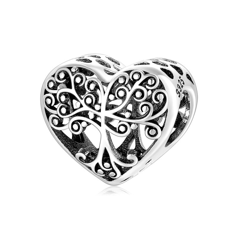 1 Piece 925 Sterling Silver Zircon Heart Shape Jewelry Accessories
