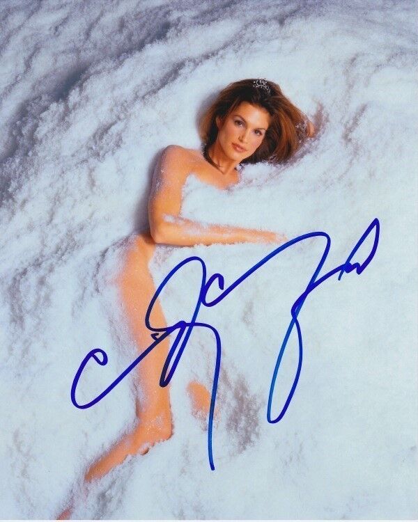 CINDY CRAWFORD signed autographed SEXY SNOW 8x10 Photo Poster painting