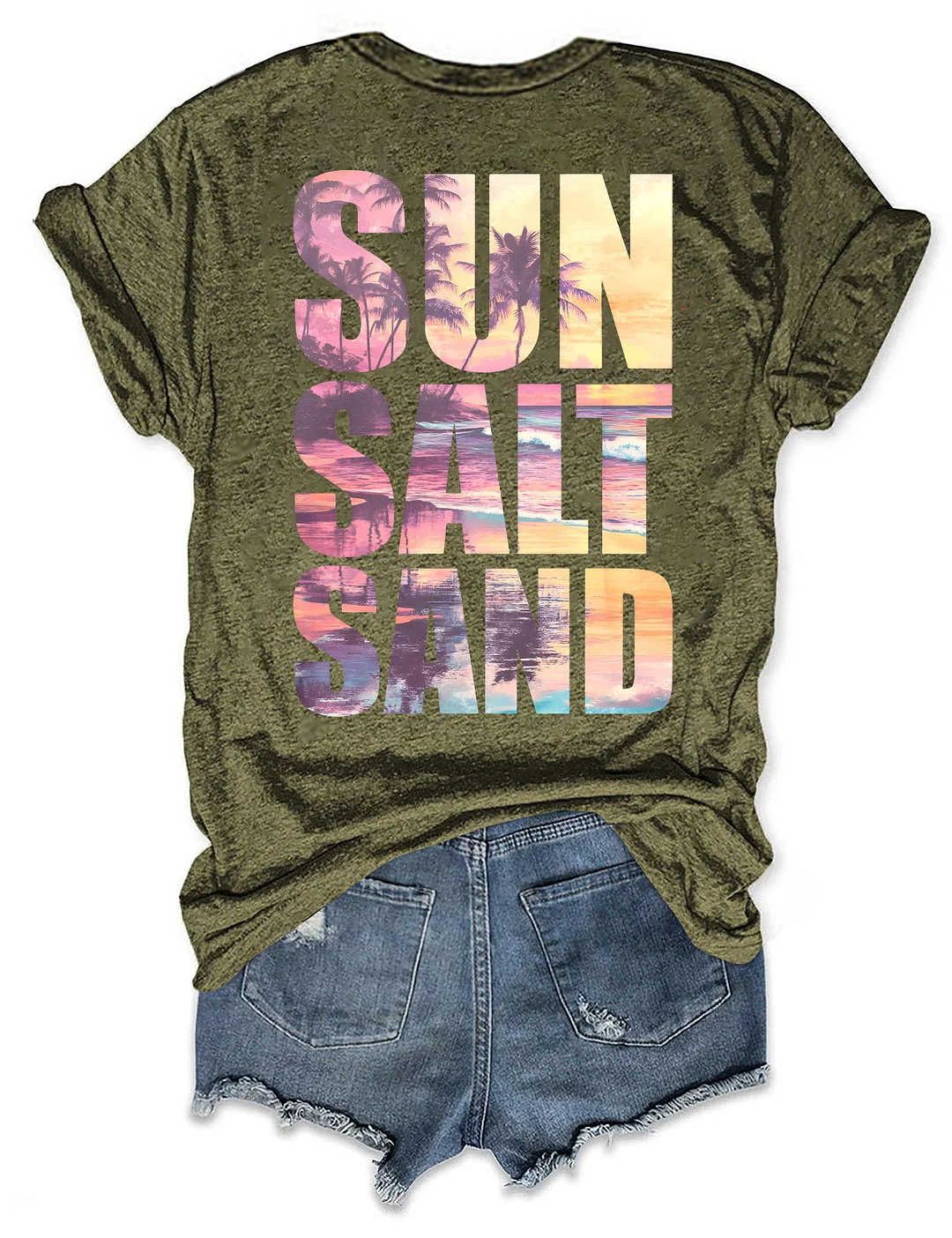 Retro Summer Sun Salt Sand T-shirt