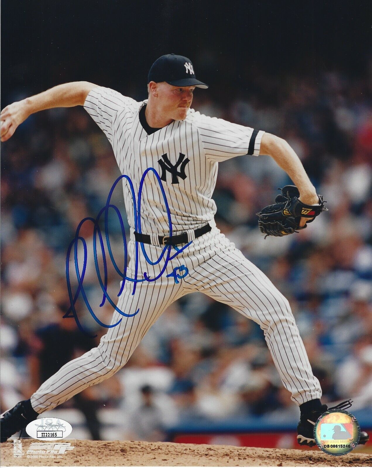 Autographed JEFF NELSON New York Yankees 8x10 Photo Poster painting w/JSA COA