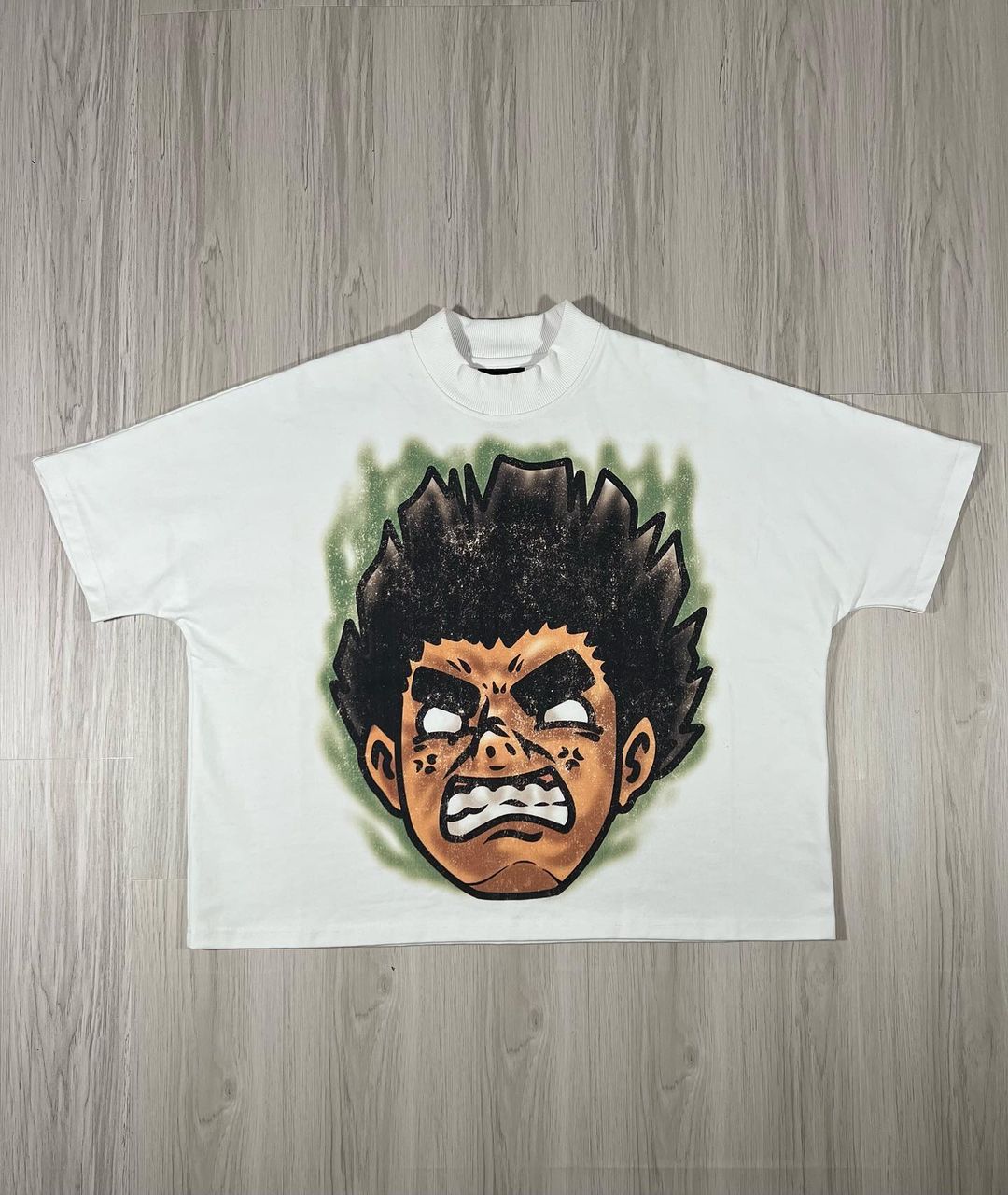 Streetwear Abstract Anime Graphic Cropped T-Shirt