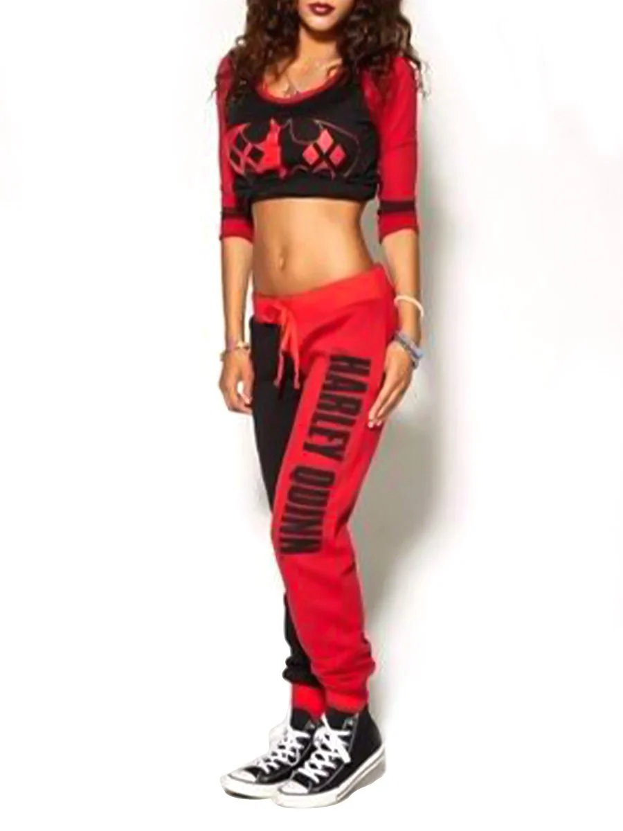 Women Joggers Suicide Team Harley Quinn Movie Casual Outfits Jogger Pants for Women
