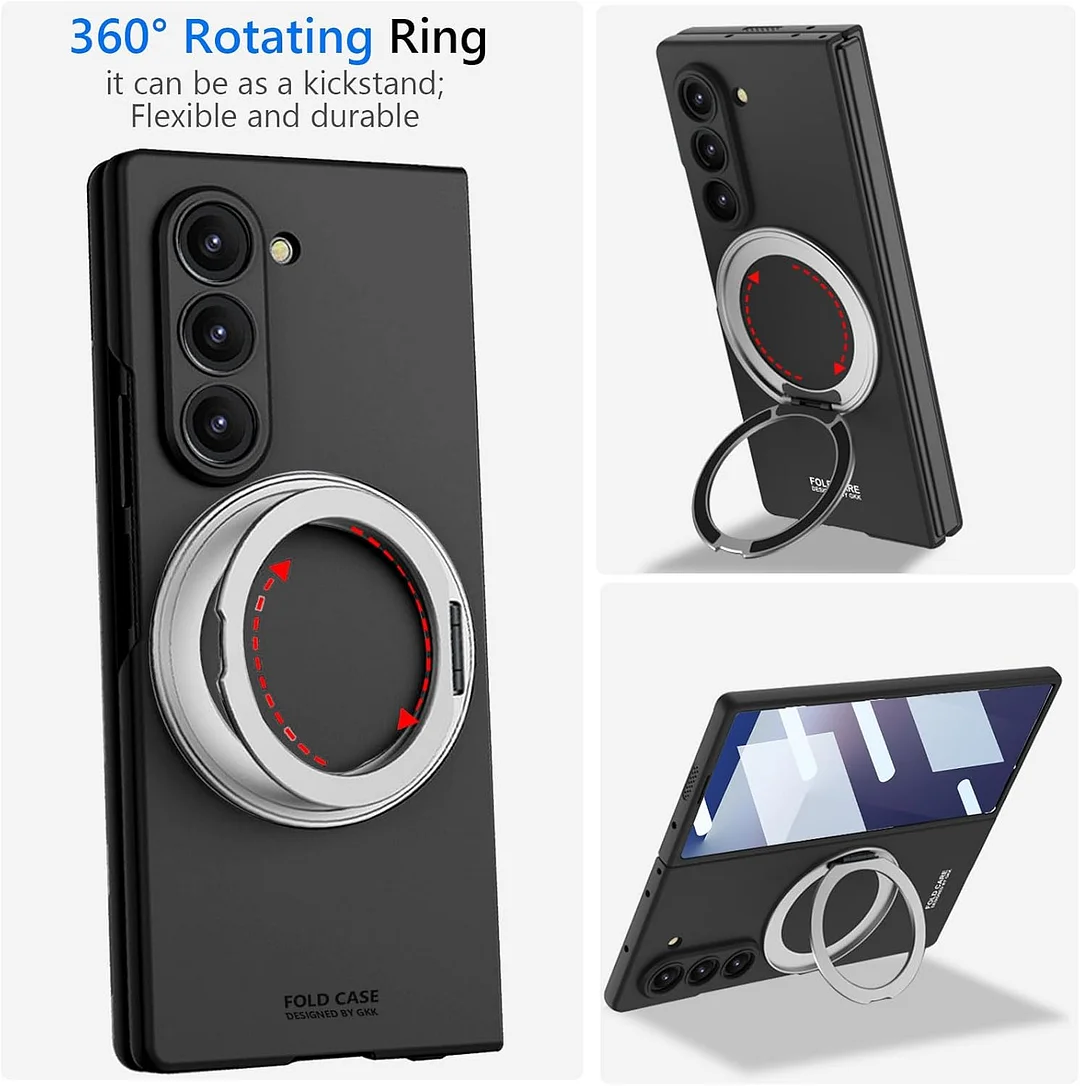 Compatible with Samsung ZFold7/6 mobile phone case 5/4 external 360 rotating bracket magnetic wireless charging ultra-thin protective cover