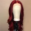 Virgin Hair Reddish Body Wave Lace Wig