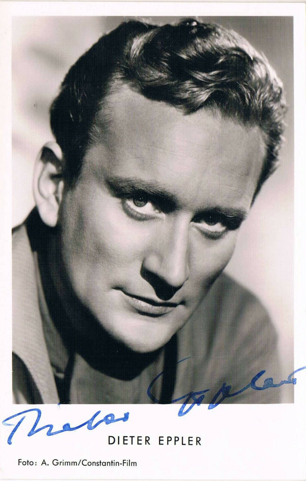 Dieter Eppler 1927-2008 genuine autograph signed postcard Photo Poster painting 3.5x5.5