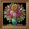 (Multi-Style)Dark Color Vase-Partial Special Shaped Diamond Painting 30*30CM