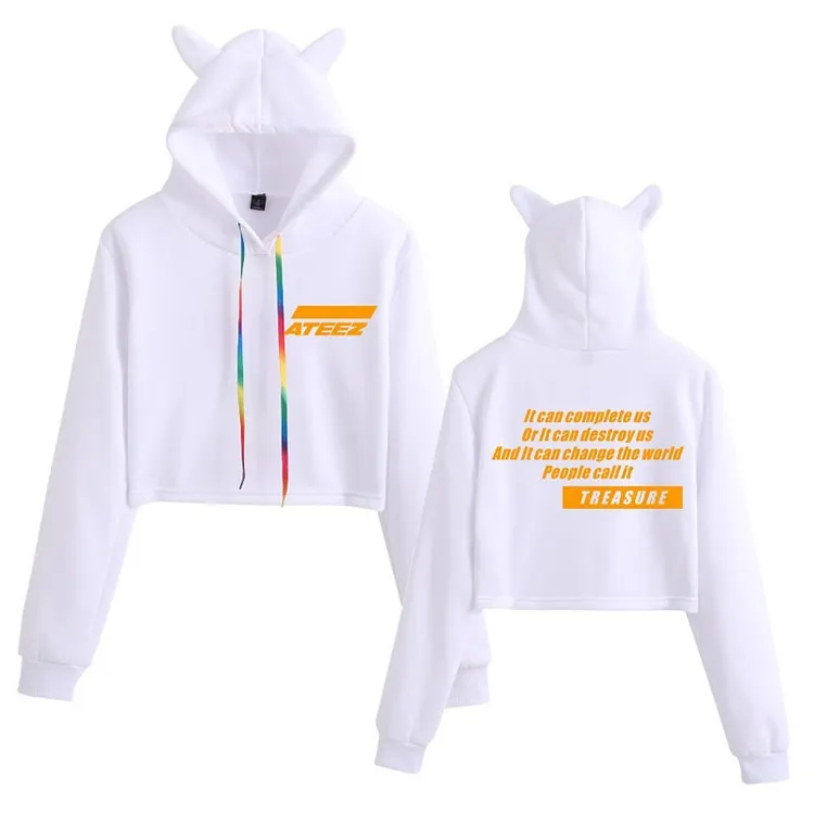 ATEEZ Cat Ear Short Hoodie