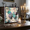 Framed Diamond Painting - Special Shaped - Butterfly Flower (25x25cm)