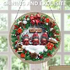 2D Flat DIY Xmas Wreath Diamond Art Pendant Double-Sided Diamond Painting Set