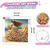 Seaside Golden Gown Lady Special Shaped 5D DIY Partial Drill Diamond Painting Kits 30x30cm Diamond Art Kit for Adults Home Decor