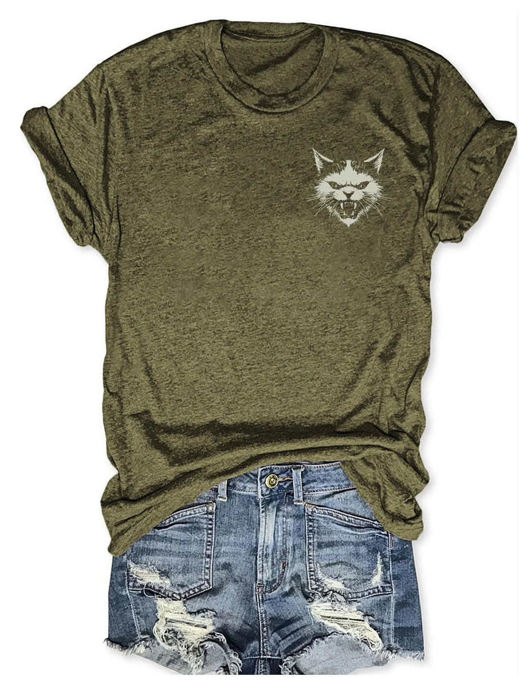 Feral Metalcore Trippy Cat T-shirt