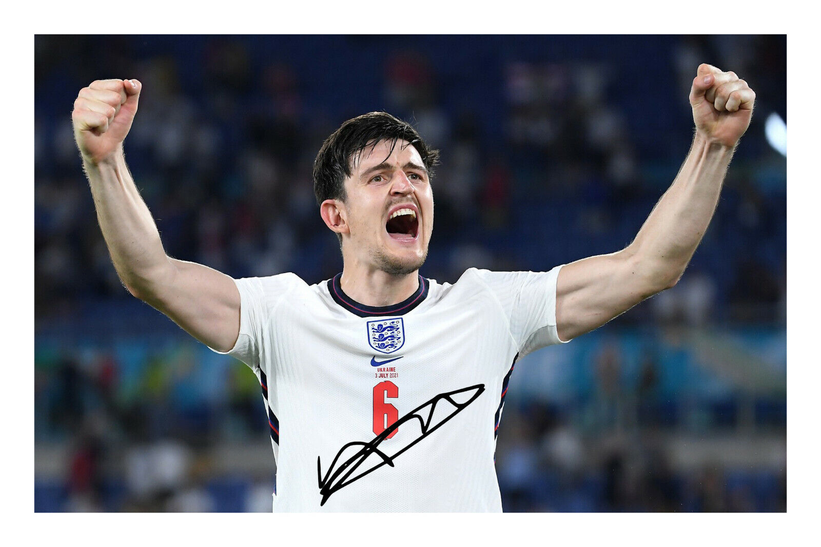 Harry Maguire England Euro 2020 Signed A4 Photo Poster painting Print 2021