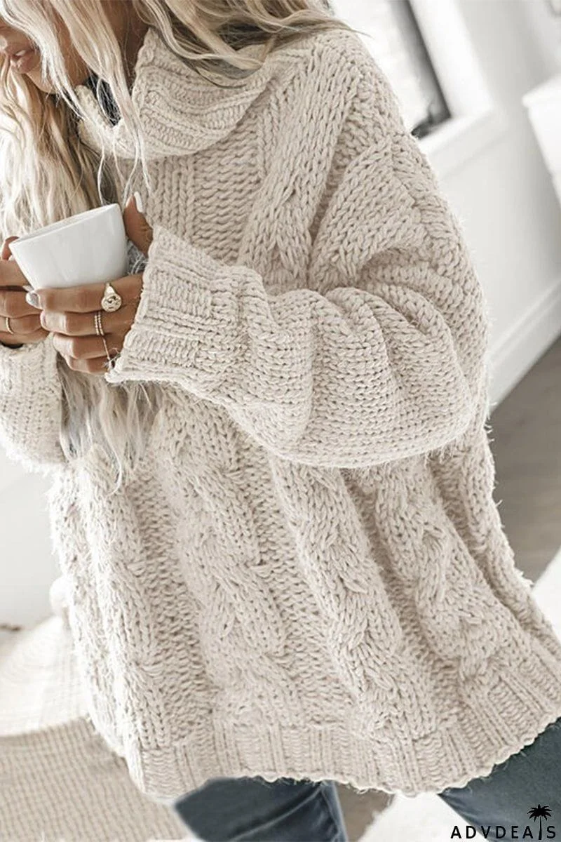 Sweet Elegant Solid Solid Color Half A Turtleneck Tops