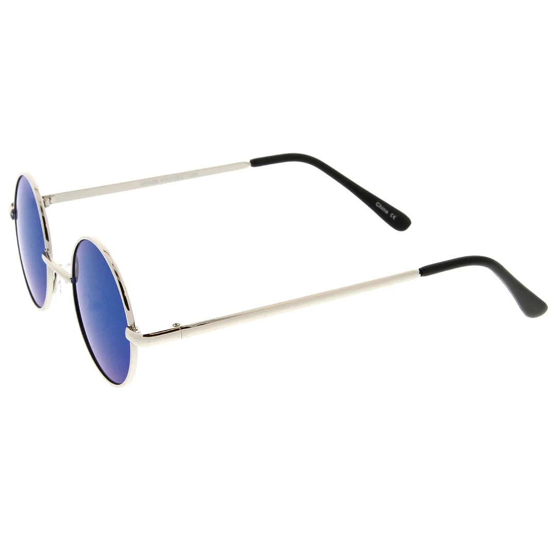 Lennon Style Small Round Color Mirrored Lens Circle glasses