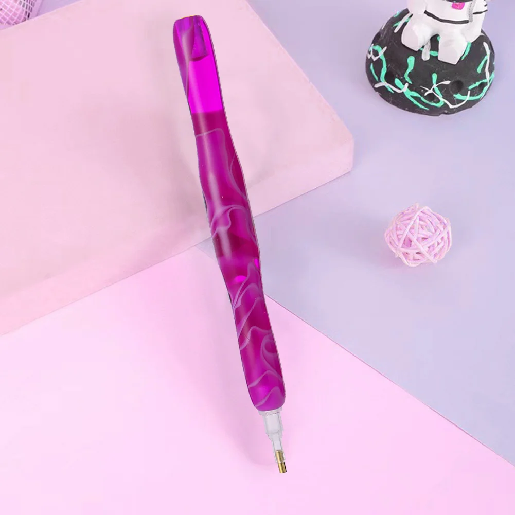 Resin 5D Diamond Painting Pen Kit with 5 Drill Pen Picking Heads and 1 Glue Clay