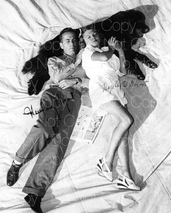 Humphrey Bogart Mayo Methot Bogart signed 8X10 Photo Poster painting picture poster autograph RP