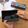 DIY Leather Diamond Painting Glasses Storage Case Mosaic Kit (Q32 Flower)
