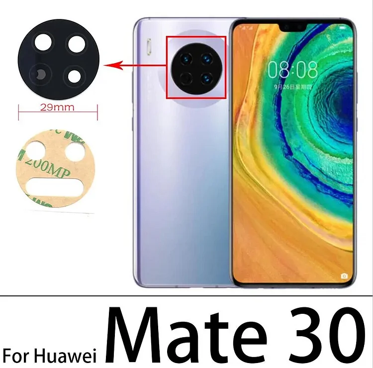 2Pcs/Lot, Camera Glass Lens Back Rear Camera Glass Lens For Huawei Mate 20 30 40 Pro Lite 20X With Glue Replacement Parts